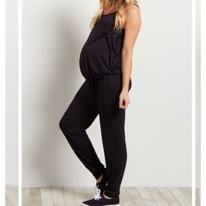Pink Blush Maternity Jumpsuit